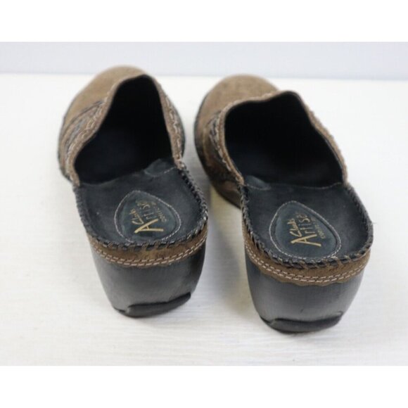 Clarks Brown Mules Distressed Leather Size 8. - Picture 5 of 5